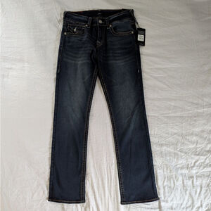 True Religion Ricky Relaxed Straight Men's 32 x 34 Dark Wash BNWT Cowboy Western